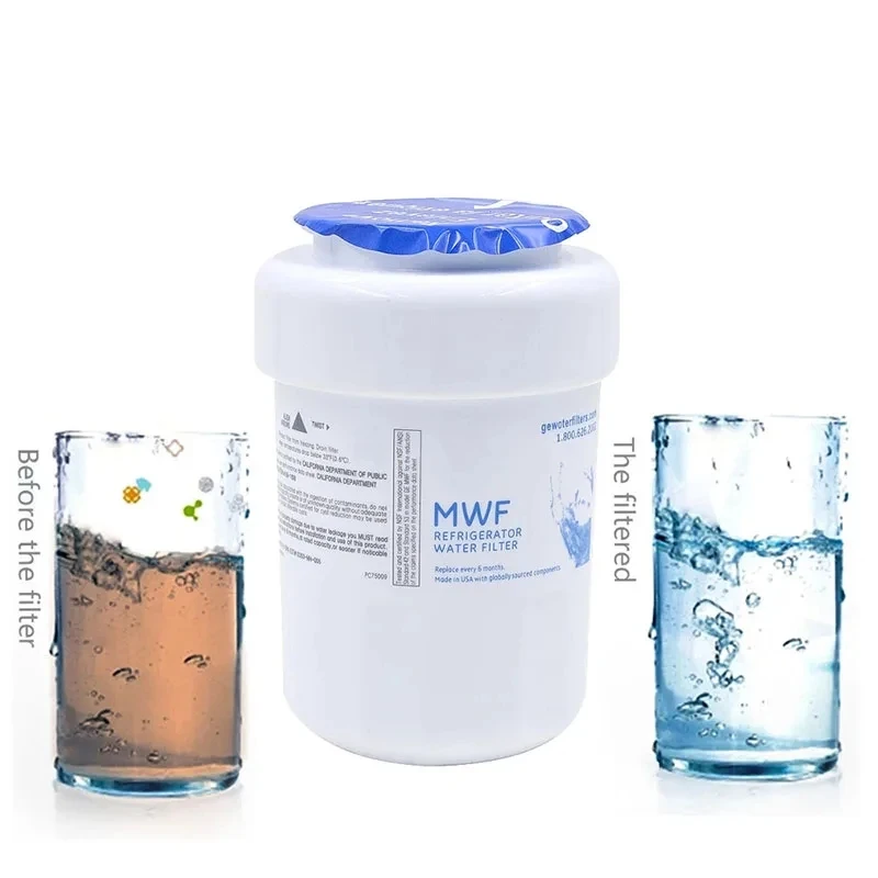 Refrigerator Water Filter MWF, Replacement for GE Smart Water MWF, MWFINT, MWFP, MWFA, GWF, HDX FMG-1, Kenmore 9991 3 Pack