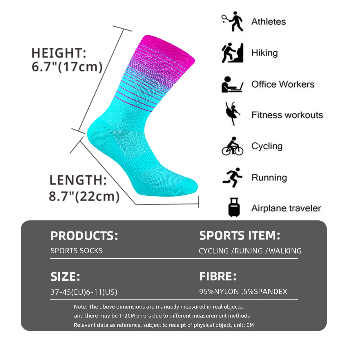 TIMUBIKE High-Performance Compression Sports Socks – Comfortable & Breathable Mesh for Active Lifestyles