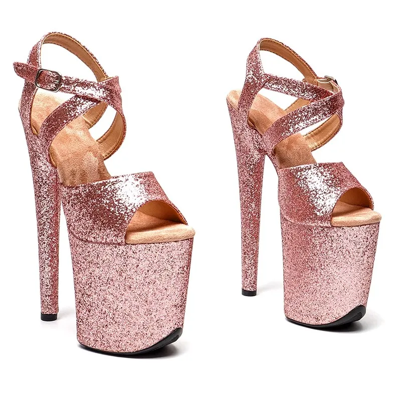 

Босоножки женские на высоком каблуке 20 см/8 дюймов, из ПУ кожи