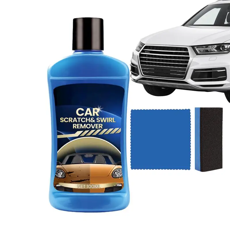 

Car Wax Polish Scratch Remover Car Scratch Remover Compound 100ml Rubbing Compound For Cars With Cloth And Sponge Repair Paint