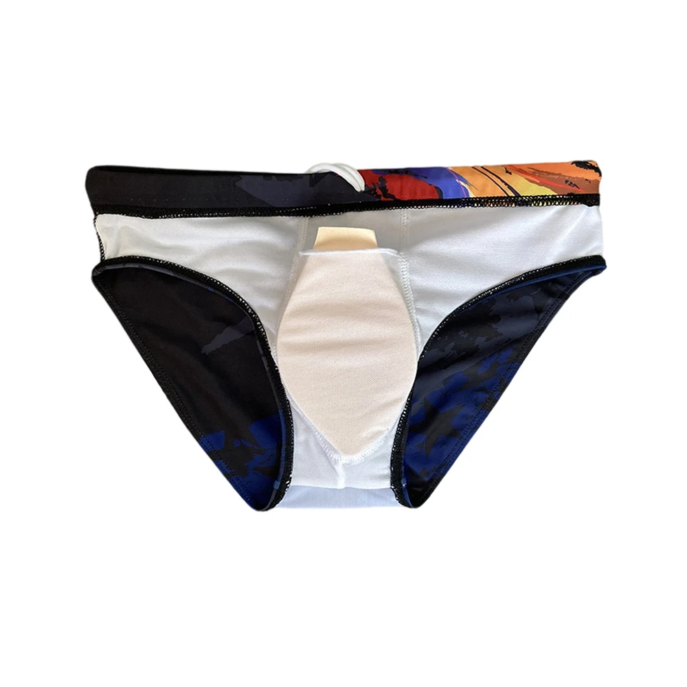 New Swimwear Sexy Low Waist Mens Bathing Swimsuit Quick Dry Pad Push Up Sunga Mayo Trunks Male Sport Beach Surfing Swim Briefs - 3
