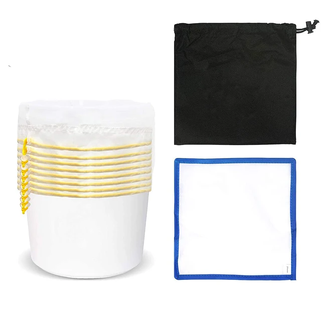 Minden Hálóbuborék -Táska 5 Gallon 6Db Készlet Jégtagos Táska 25 73 90 100 120 190 220Micron Press Képernyővel