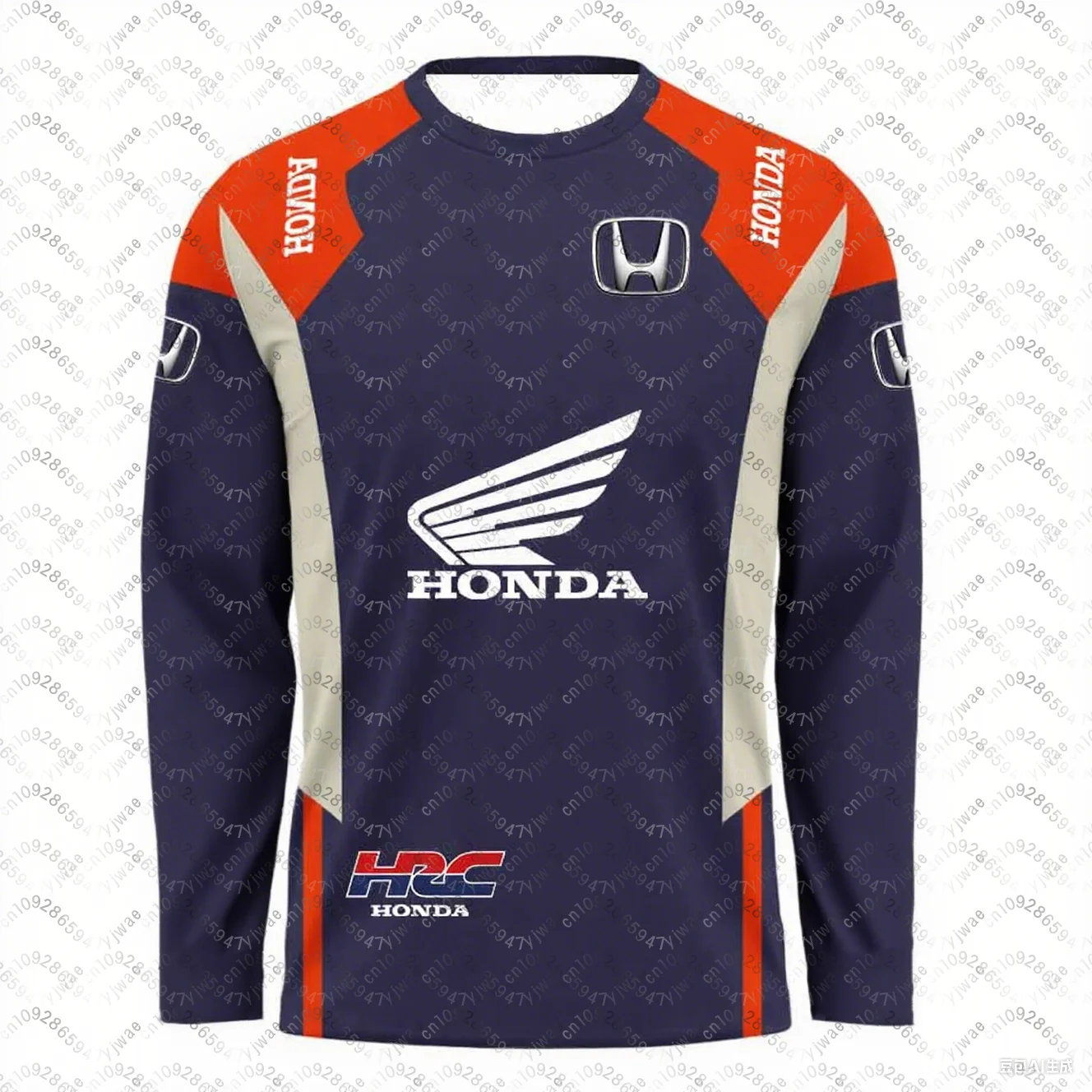 남성과 여성을위한 긴 소매 혼다 라이딩 티셔츠 탑 오프로드 스타일 3D 인쇄 Motociclista Biker Deportiva 빠른 건조