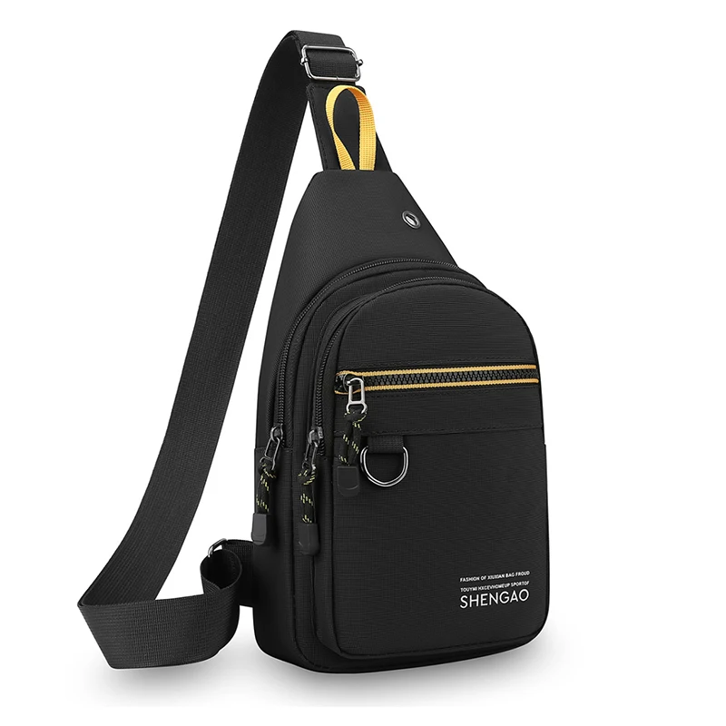 Men's crossbody bag, chest bag, shoulder bag, suitable for business commuting, vacation travel, hiking and cycling, outdoor spor