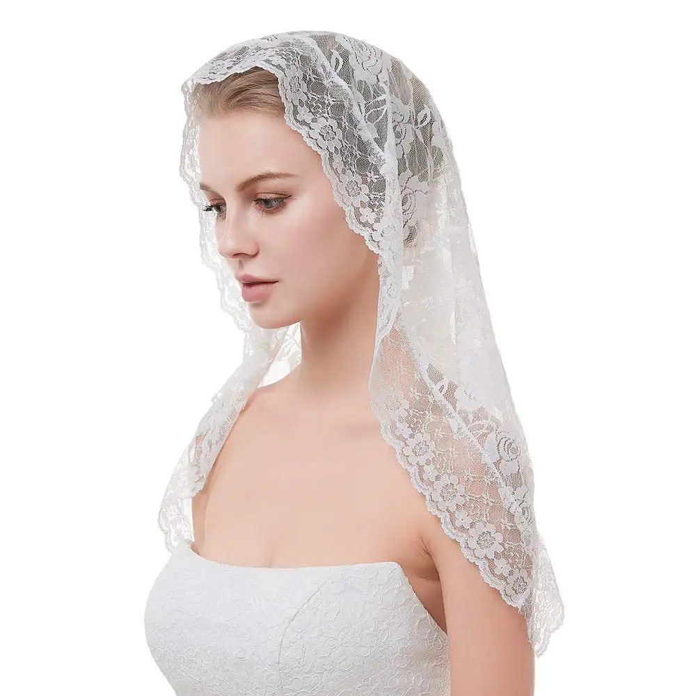 

Black Veil Lace Mantilla Catholic Church Chapel Veil Head Covering Latin Mass 2023