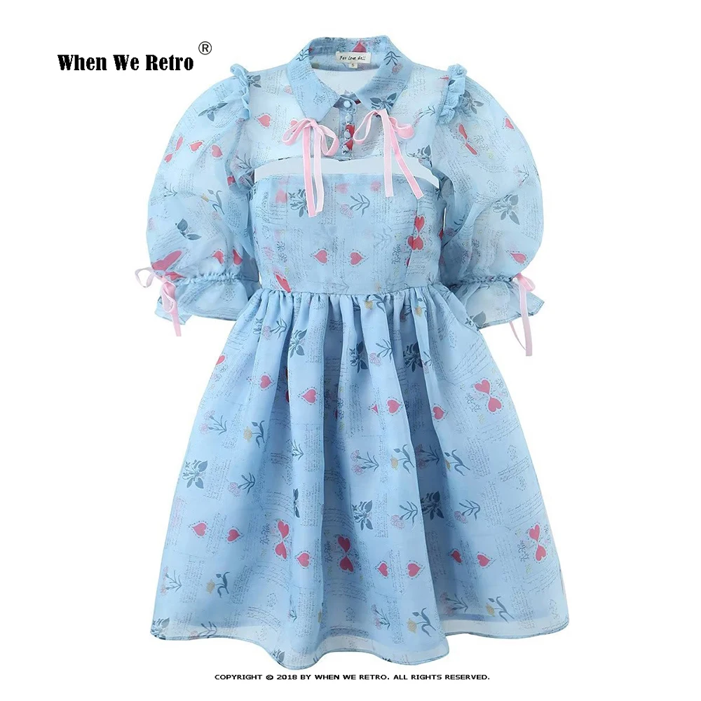

Summer Sweet Summer A-Line Suit Dress Women's Short Puff Sleeve Square Neck Ruffle Hem Princess Dress Ball Gown Vestidos RS328