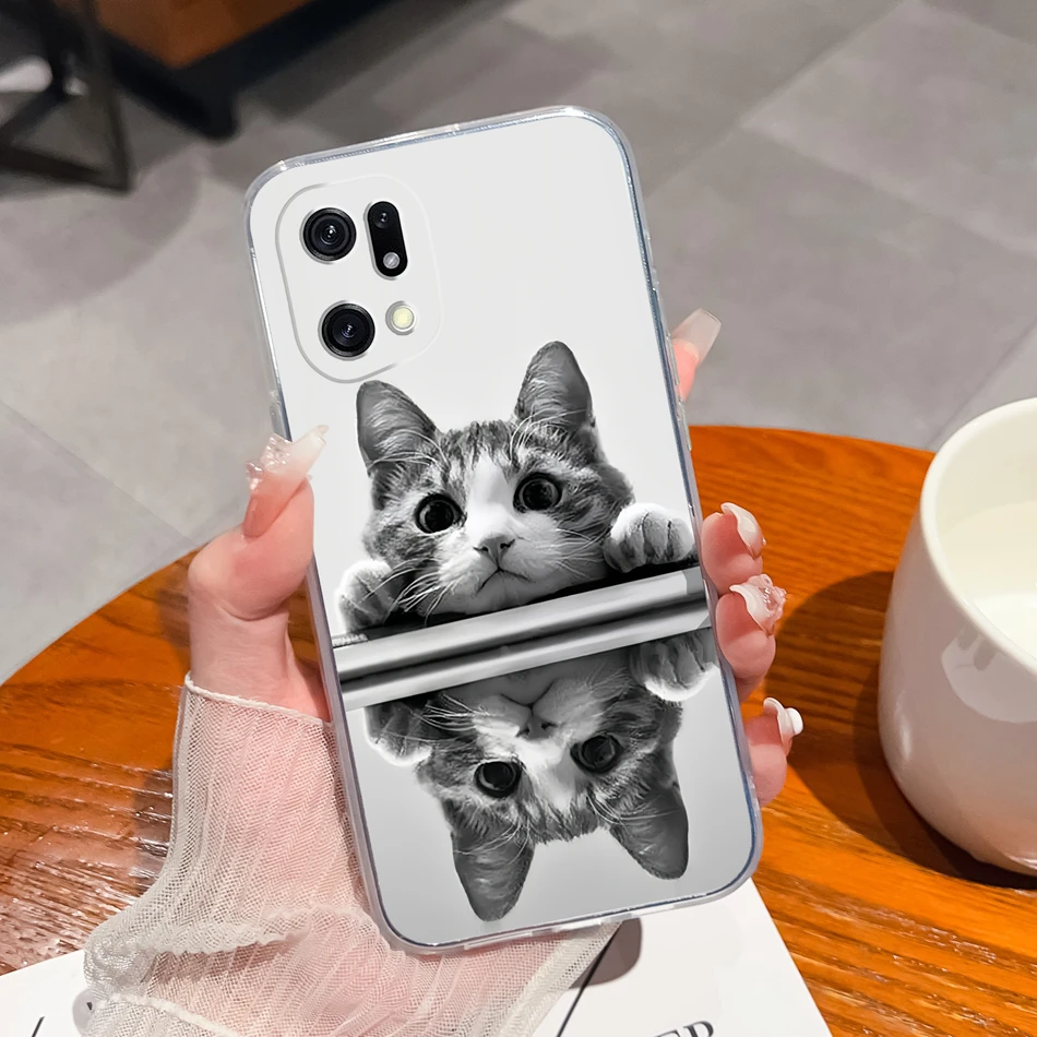 New Design Soft Clear Slim TPU Silicone Anti-Drop Phone Case for Oppo Find X5 Pro Lite