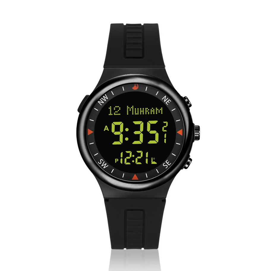 

AL-Harameen Sport Watch for Muslim Young People with Pray Reminder Azan Time Auto Qiblah DST GMT Backlight Ramadan Gift for Kids