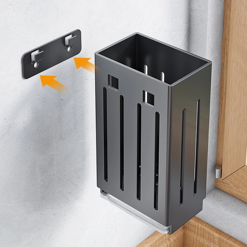 Kitchen Accessories Chopsticks Knife Rack Spoon Holder Wall Mounted Storage Knife And Fork Rack