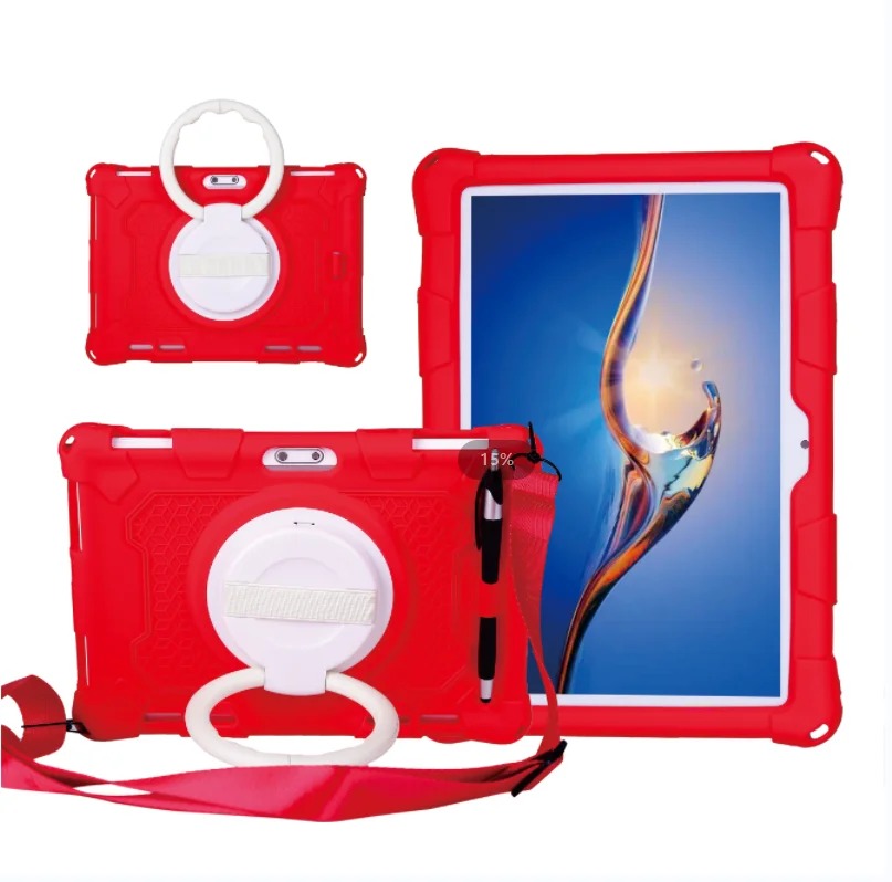 

Вращающийся на 360 ° чехол для Samsung Galaxy Tab S7FE T730 T735 12,4 2022 S8 Plus X800, силиконовый чехол-подставка для планшета с плечевыми ремнями