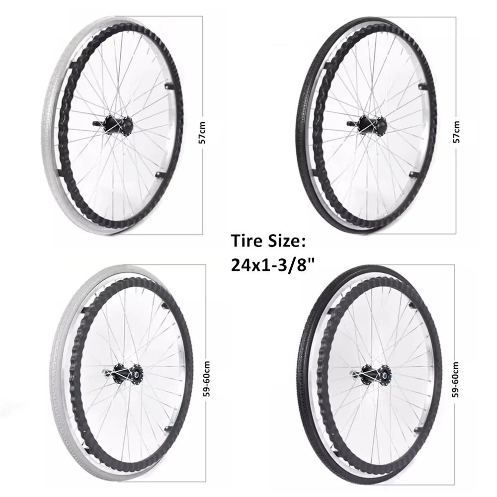 ALWAYSME 24 inch Rear Wheel With Hand Trim Grip For Wheelchairs 3
