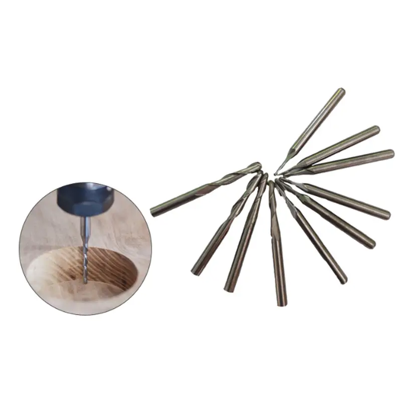 10pcs 2 Flute Ball Nose End Mill 3.175mm (1/8)Shank CNC Router Bit Carbide End Mill Spiral Milling Cutter for Woodworking image 5