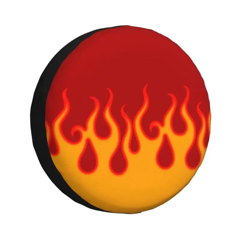 

Red Hot Fire Racing Flames Tire Cover 4WD 4x4 RV Spare Wheel Protector for Prado Pajero Jeep 14" 15" 16" 17" Inch