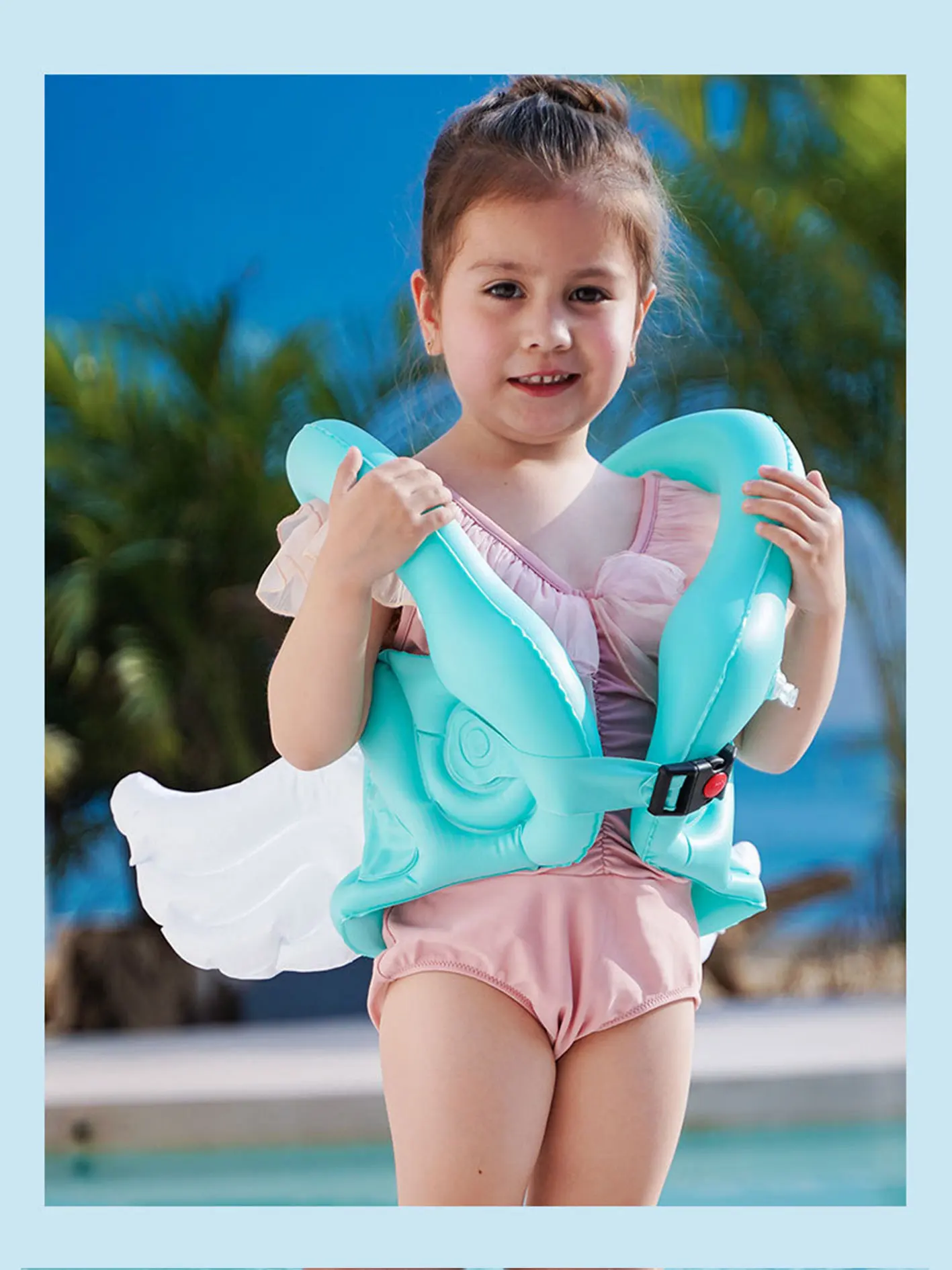 Little Angel Baby Life Jackets Inflatable Vest With Double Airbag Wear-Resistant Safety Buckle Water Sport Swimming Accessories леггинсы sport angel