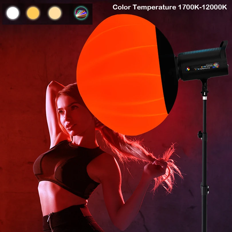 RGB 500W Multi Functional Photography Fill Light LED Video Light Remote Control COB Sun Lamp for Portrait Flash Studio Youtube