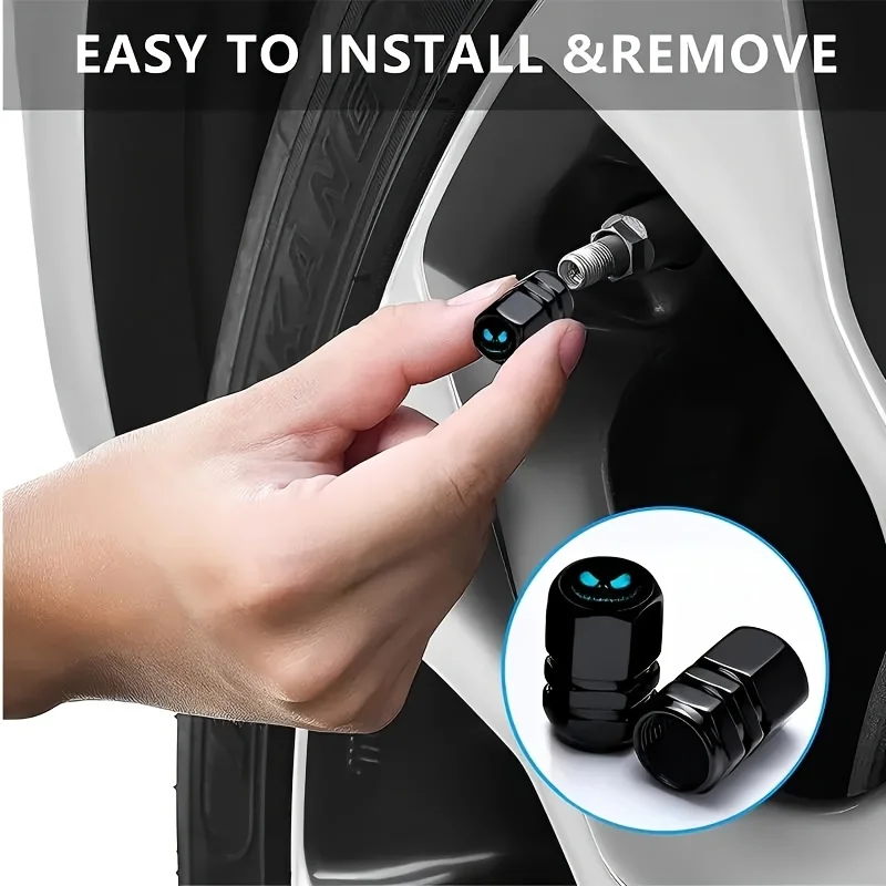 Premium Aluminum Tire Valve Stem Caps - Universal Set for All Vehicles