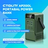 CTOLITY AP200 Portable Power Bank 192Wh 200W LiFePO4 Battery 3000+ Cycle PD3.1 140W Ultra Fast Charging  LED DC Solar 150W PC 2