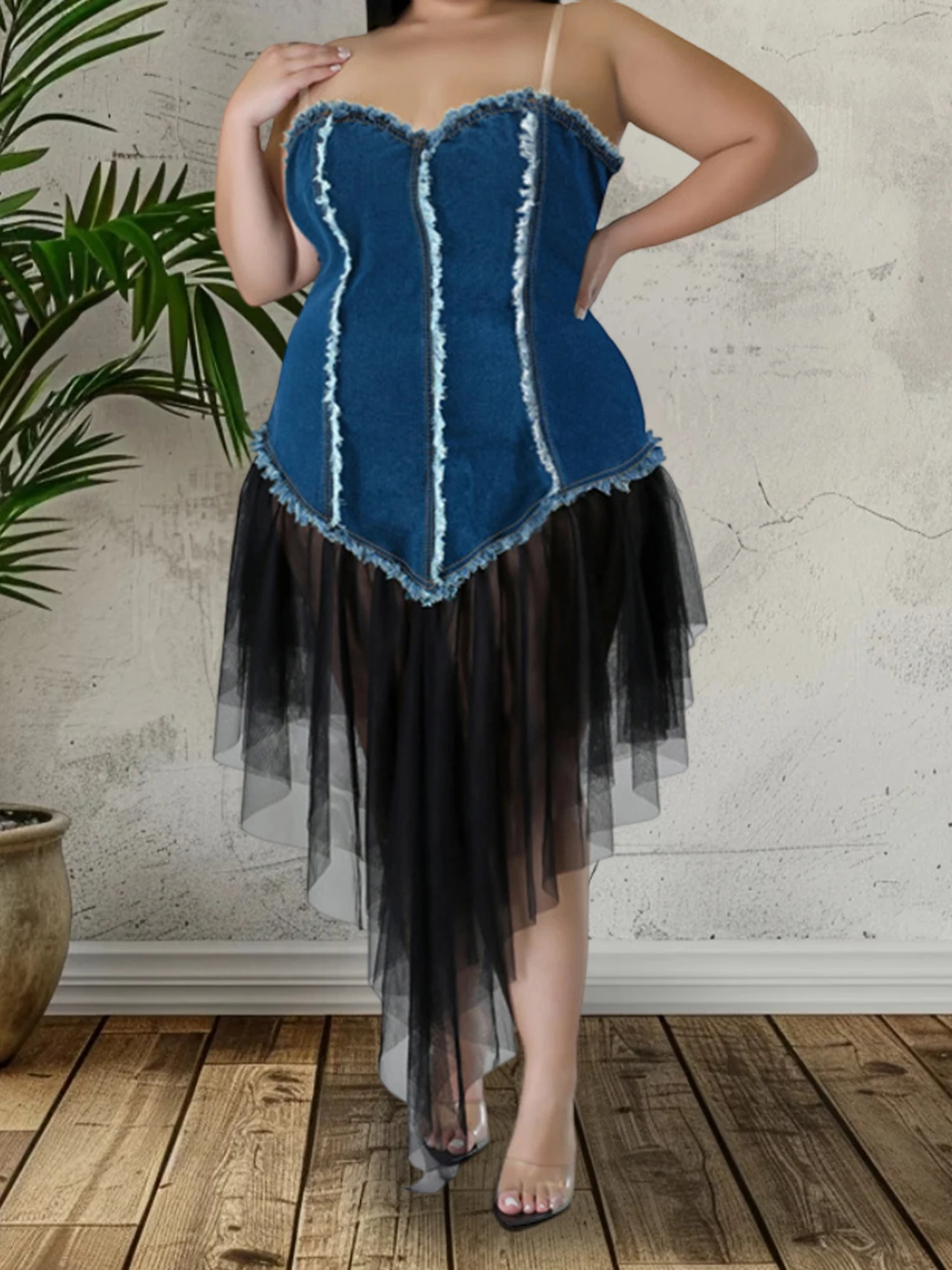 Women s Plus Size Floral Print Maxi Dress Off Shoulder Ruffle Hem Boho Long Dress with Pockets and Belt