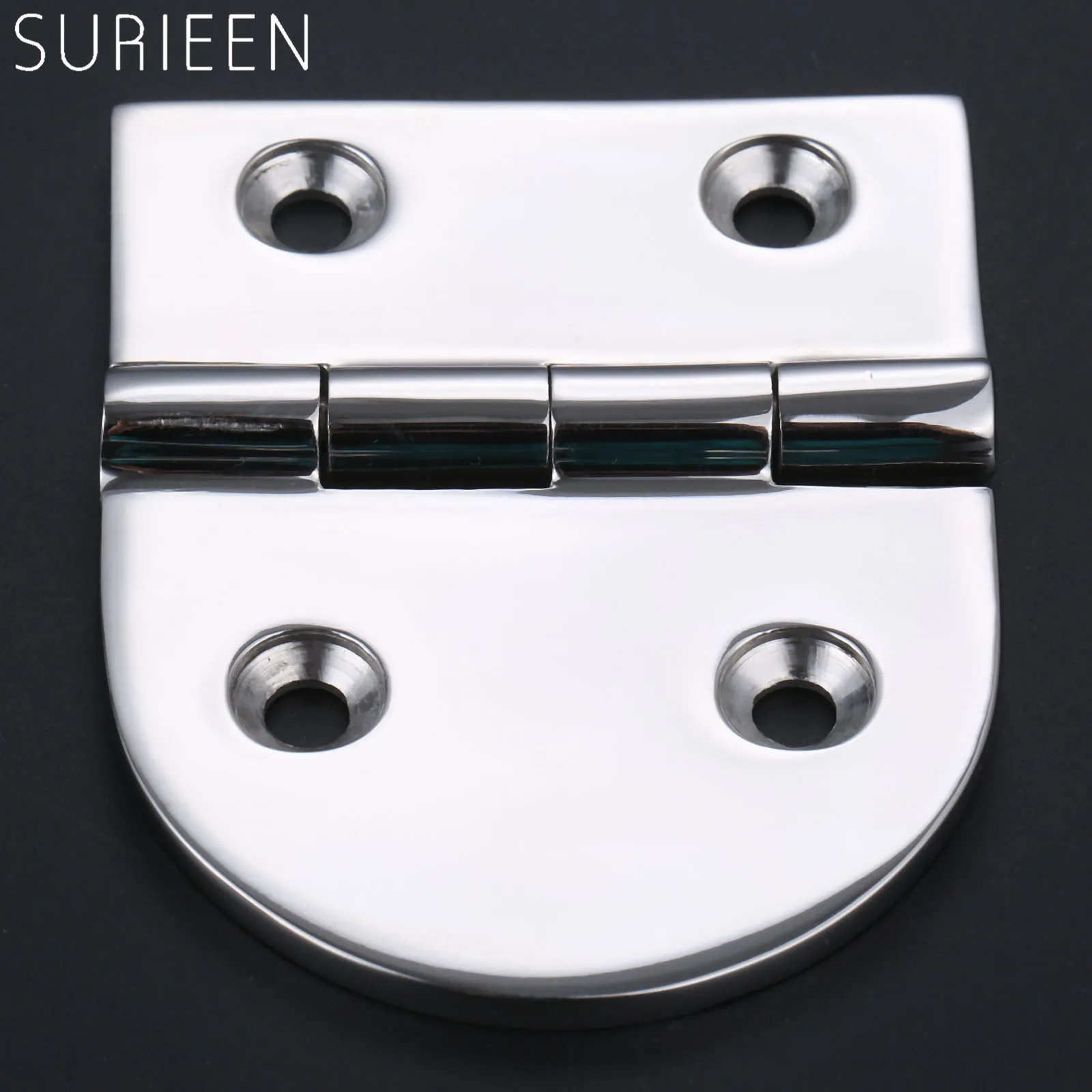 

SURIEEN 1Pc Marine 316 Stainless Steel Boats Hatch Butt Hinge Door Window Cabin Stamp Strap Hinges Hardware- 4 Holes 80x64x4.5mm