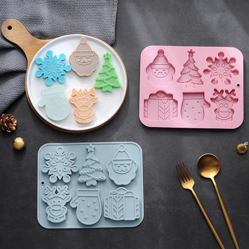 

Various Styles Christmas Mold Silicone Chocolate Candy Mold For DIY Christmas Cake Decoration Biscuit Jelly Baking Tools