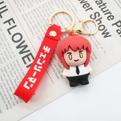 Anime - Inspired Chainsaw Man 3D Doll Keychain - Cartoon Character Car Accessory & Birthday Gift (Chainsaw Man 6)