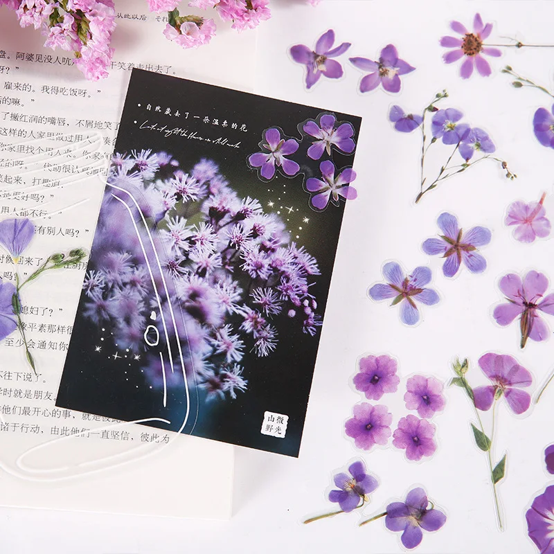 40sheets Sakura Daisy Fantastic PET Flower Sticker Cute DIY Handmade Decoration Stickers Gift Packing Stuff Papeleria |