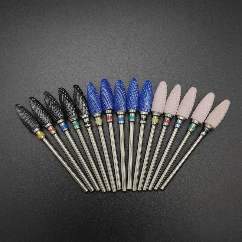 Ceramic Carbide Nail Drill Bit Rotate Burr Milling Nail Cutter Bits Electric Drill Machine For Manicure Pedicure Tools 3