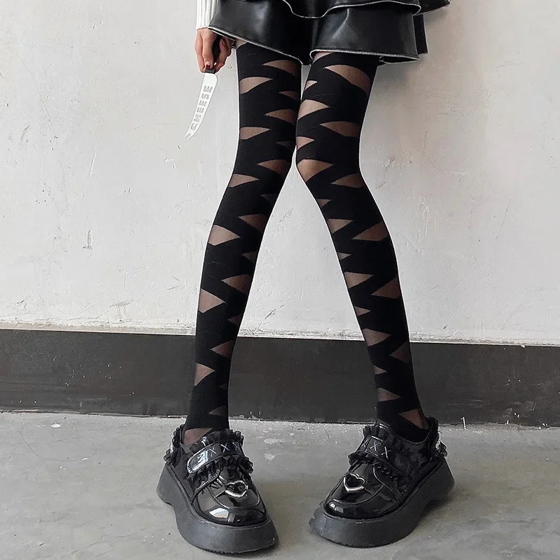 Strumpfhosen mit gestreiftem Muster für Damen, Sommer, Herbst, atmungsaktive Strumpfhosen, nahtloser dünner Strumpf, modische Strumpfwaren, Bekleidungszubehör – Detail 12