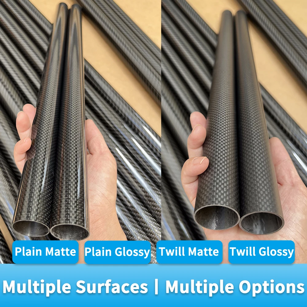 트윌 매트 탄소 섬유 튜브, 드론 액세서리, 3k 탄소 섬유 튜브, OD18 20 21 22 23 24 25 26 27 28 29 30 32 35mm 길이 1000mm