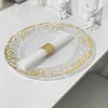 100 PCS Charger Plate Plastic Decorative Service Tray Clear Dinner Trays Banquet Plates Wedding Party Decor Table Place 13inch 2