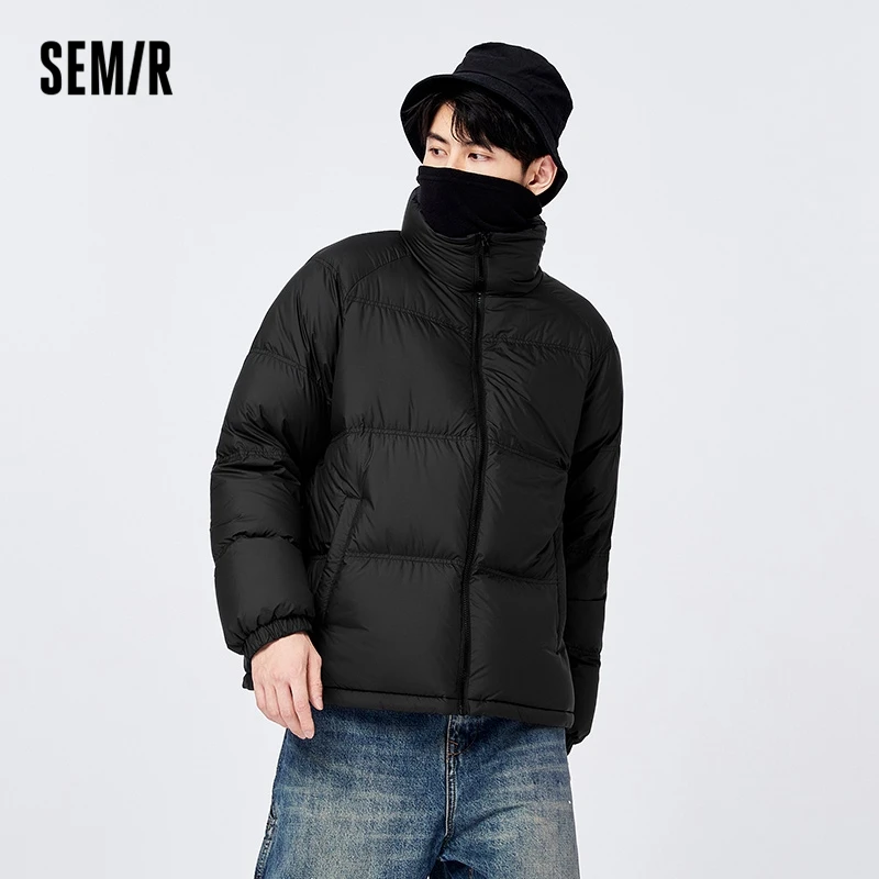 Semir Down Jacket Men Winter New Fashion Waterproof Light Warm Clothes Comfortable Stand Collar Thick Bread Jacket down jacket,mens jacket