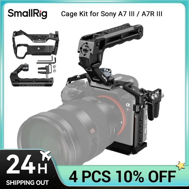 SmallRig A7 III A7R III Cage Kit with Top Handle Cable for Sony