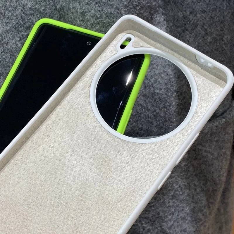 Bright Fluorescent Liquid Silicone Phone Case - Skin-Friendly TPU Cover