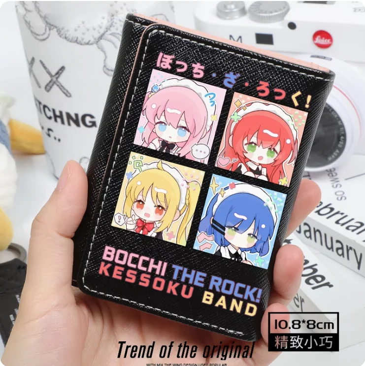 Anime BOCCHI THE ROCK! Gotoh Hitori Kita Ikuyo Fashion Wallet PU Purse Card Coin Hasp Money Bag Cosplay Gift B645