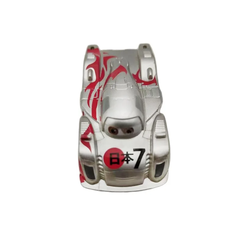 

Racing car cars 2 Japanese 7 racing car pvc hand painted version silver children's toy model without tail.