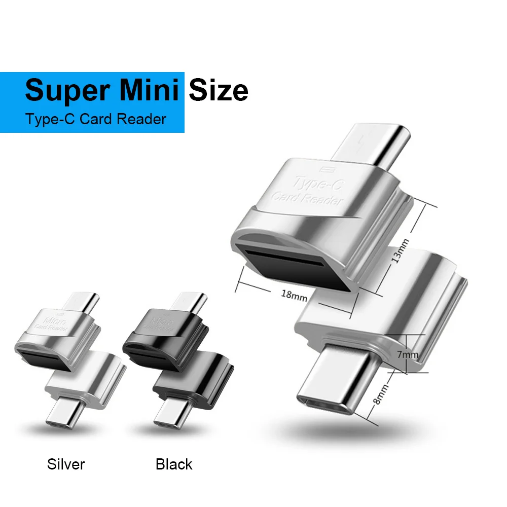 OTG USB 3.1 Type C To Micro-SD TF Adapter High Speed Card Reader Mini Type-C Smart Memory Card Reader For Xiaomi Samsung Macbook