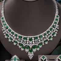 2022 New 4-piece suit Cubic Zirconia Bride Jewelry Set Women's Party, Deluxe Dubai Crystal Wedding Jewelry Set 3