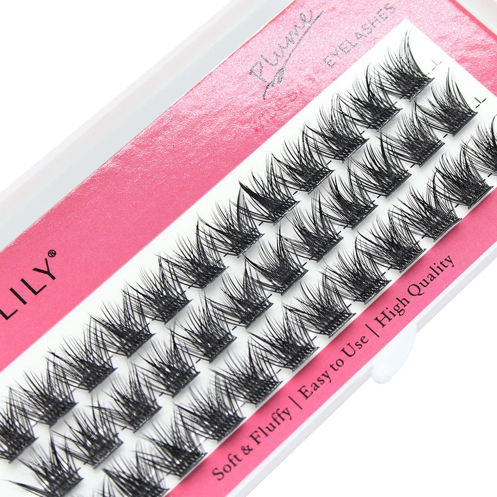 A1 Custom Logo Private Label Fluffy Segmented Eyelashes Individual Eyelash Bundle DIY  Lashes Extensions Bundle Makeup 5