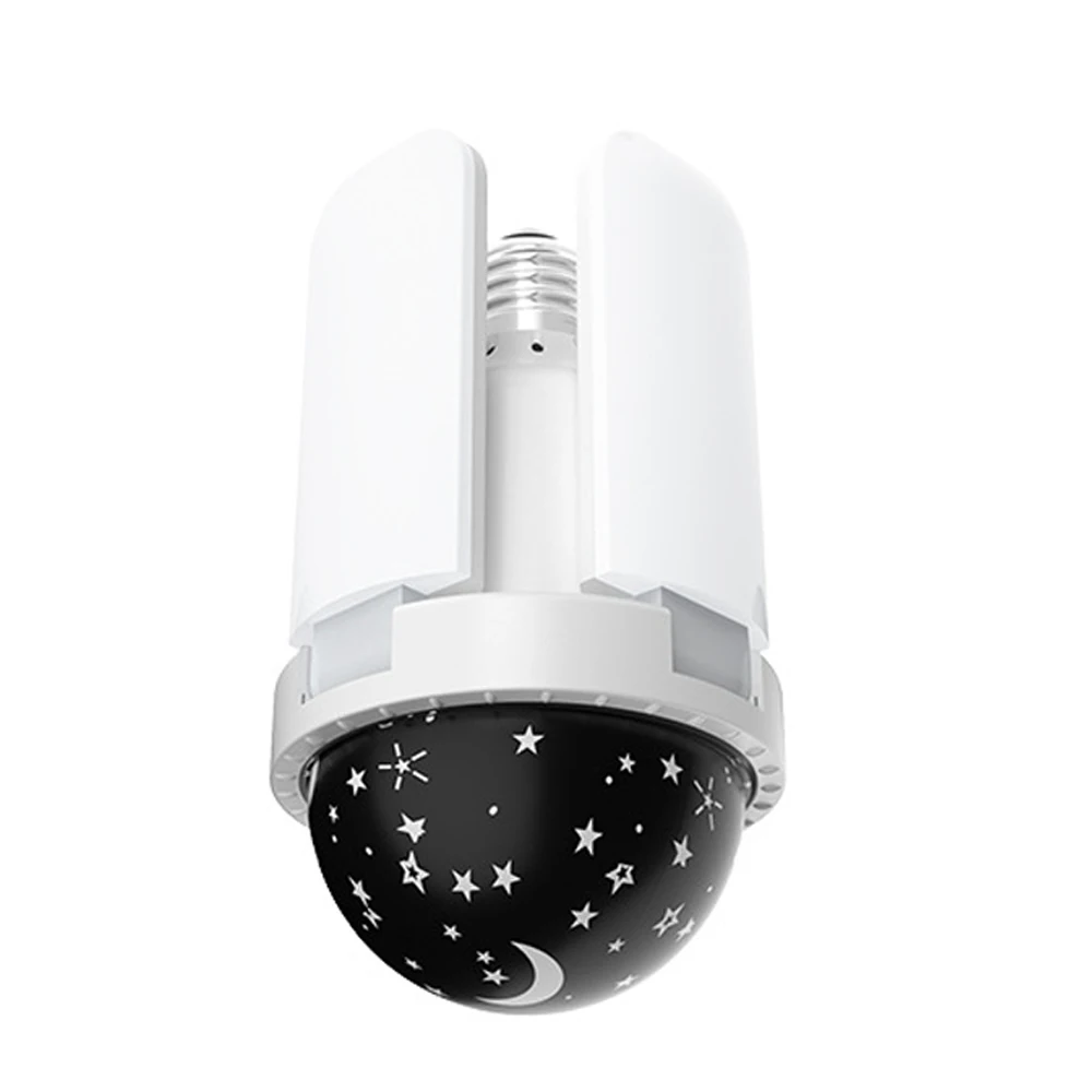 Led Fan Light 1500Lumens 6500k Bluetooth Ambient Music Fan Projection Speaker Sync Color Changing Light