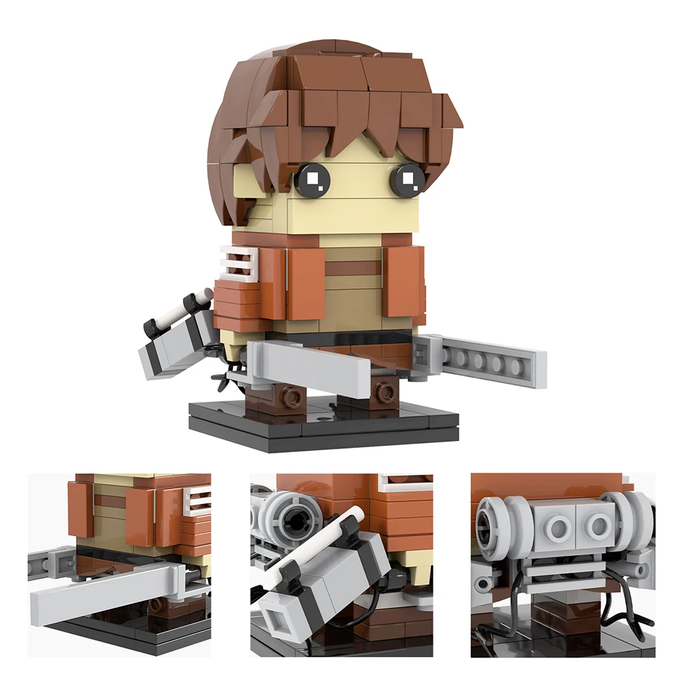 MOC Attack On Titan Giant Brick Anime Action Figure Rumbling Cannon Weapon Building Blocks Toys For Children Creative Birthday Gift