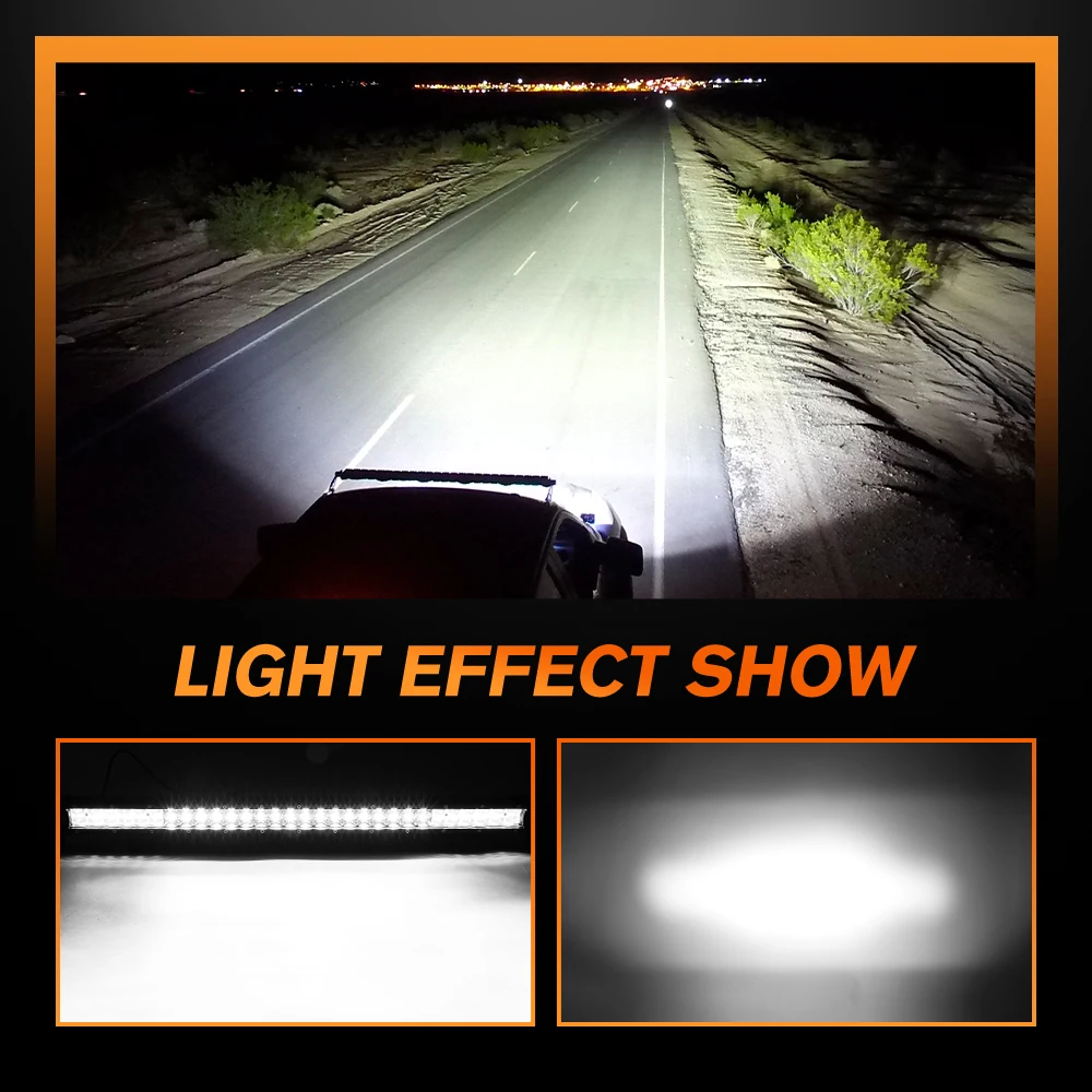CO LIGHT LED 라이트 바 52인치 스팟 플러드 콤보 초슬림 듀얼 로우 12D LED 드라이빙 오프로드 라이트 (트럭, 픽업트럭, SUV, ATV용)