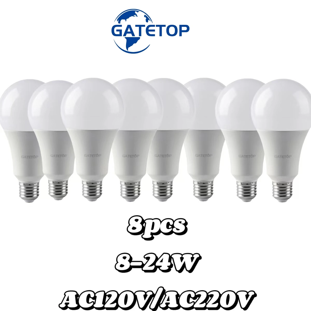 8PCS E27 B22 LDE lampara Power 8W 9W 10W 12W 15W 18W 20W 24W AC100-240V 220-240V Daylight Cold White for home decorations