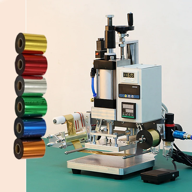 Pneumatische Heißpräge- und Prägemaschine LYQS90L 100x130MM Wärmeübertragung Prägung von Logos und Mustern für Masken, Hüte, Socken, PVC, Leder