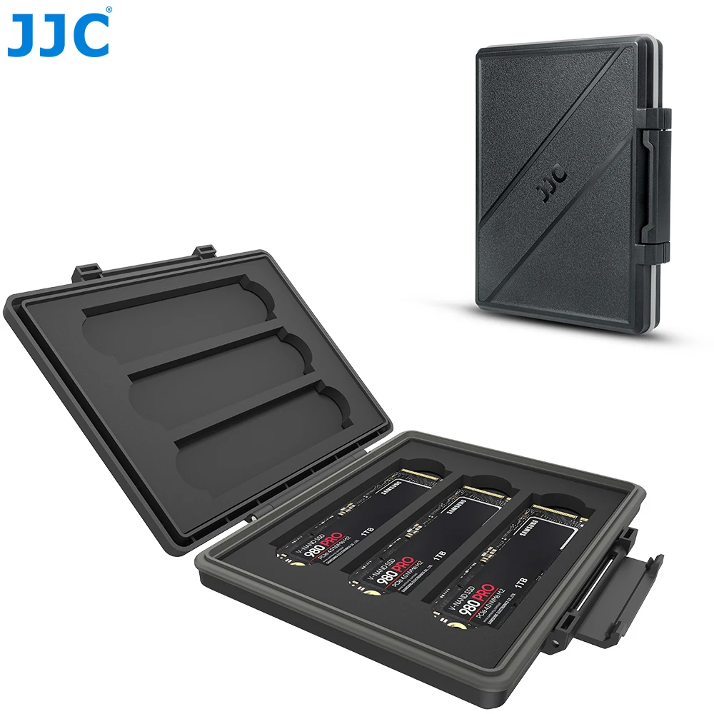 Jjc m2 2280 Ssd Caixa de Armazenamento de Plástico Anti-estático Suporte de Memória Proteção para x M.2 Nvme 2280 Unidade de Estado Sólido à Prova Impermeável Água