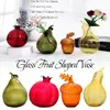 1pc Fruit Shaped Glass Vase Aromatherapy Bottle Vase Creative Pomegranate Pear Shaped Bottle Vase Home Decoration Flower Vase 1