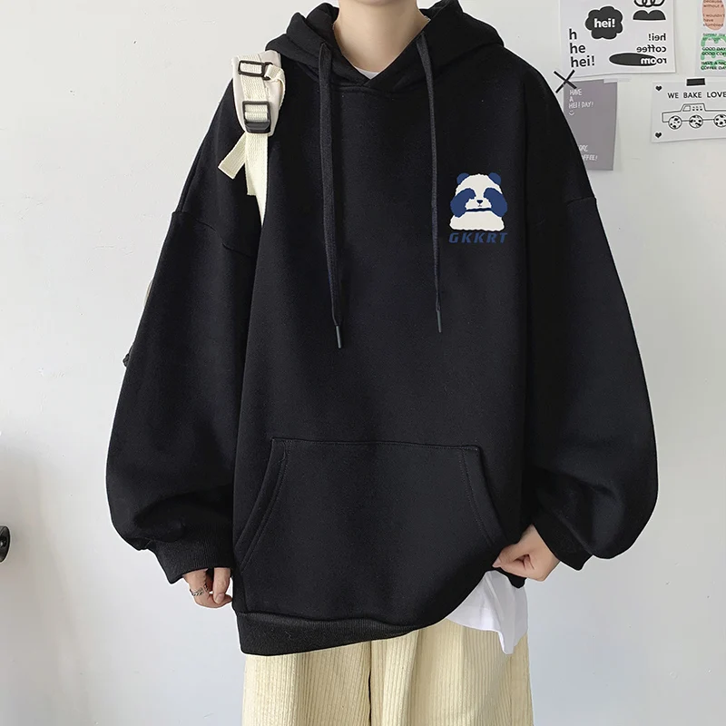 

Korean Style Men Hoodies Cartoon Panda Couple Clothing Harajuku Y2k Loose Male Streetwear Trendy Brand Unisex Sweatshirts