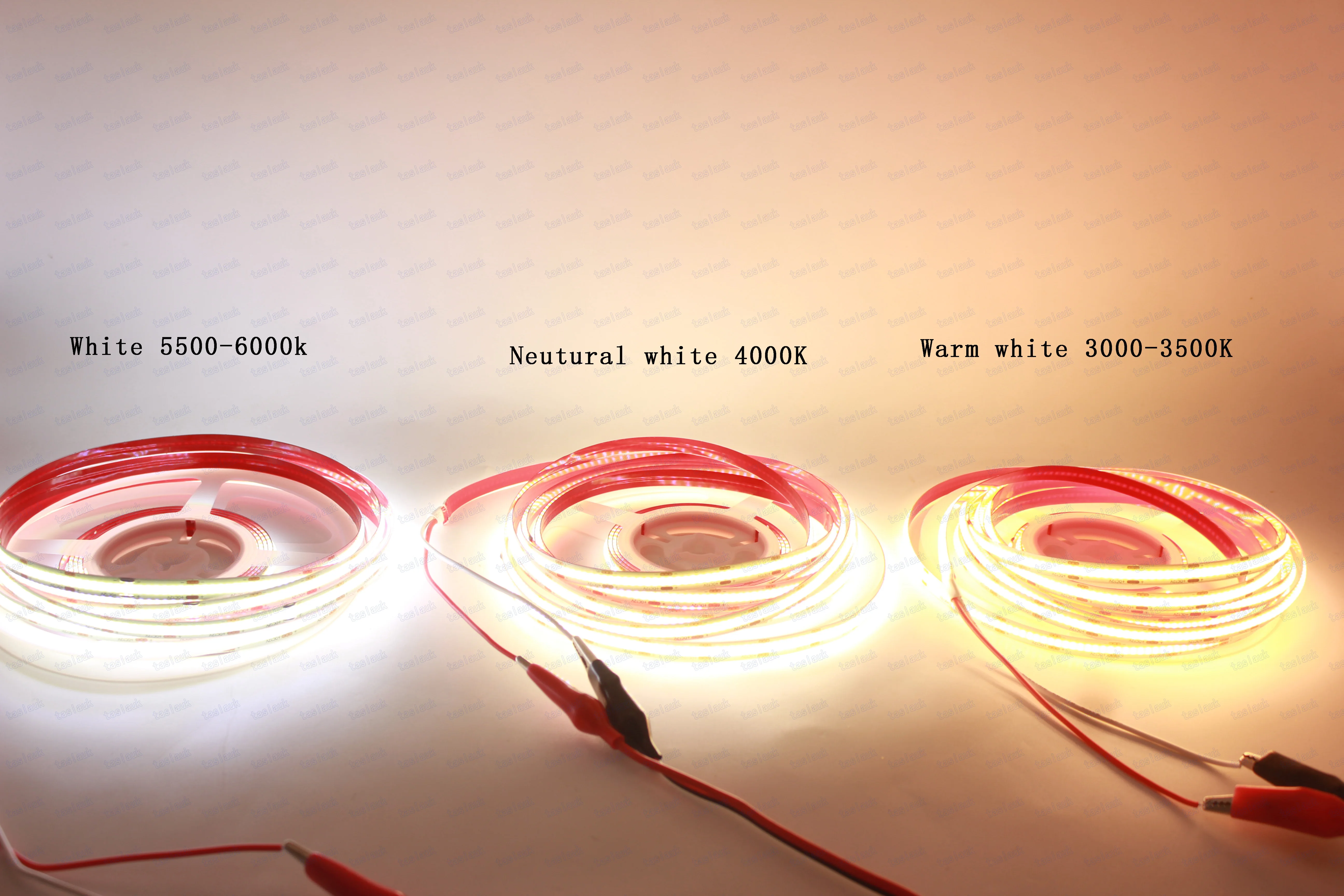 5m COB LED Strip Light – High Density Flexible Tape, DC 5V/12V/24V, Multiple Widths & Color Temps