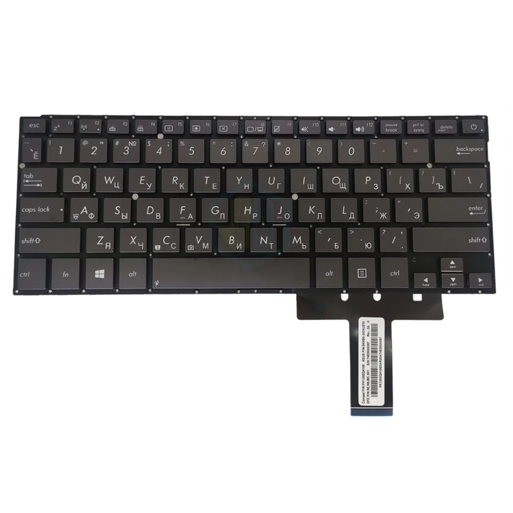 Teclado para Notebook dos Eua e da Rússia para Asus Teclado para Zenbook 13 Ux31 Ux32 Ux31e Ux31a Ux32e Ux32e Ru-en Teclados de Substituição 3620us00 Novo - Imagem 3