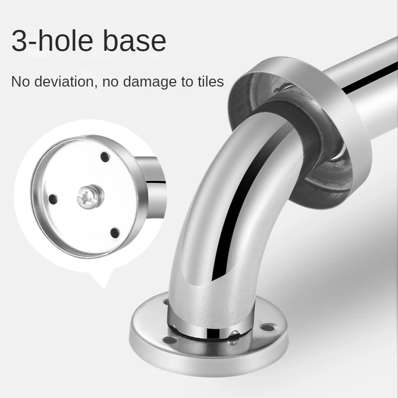 Bathroom Handrail Stainless Steel 300/400/500mm Bathroom Tub Toilet Handrail Grab Bar Shower Safety Support Handle Towel Rack