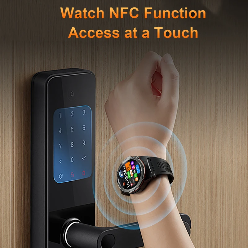 For Xiaomi NFC Watch 500mA GPS Sports HD BT Call Smart Watch Men Outdoor Sports Fitness Tracker Smart Watch Men Waterproof Clock 5